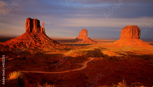 Monument valley sunset photo