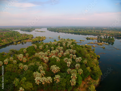 Birds eye view - Zambezi river near Victoria Falls