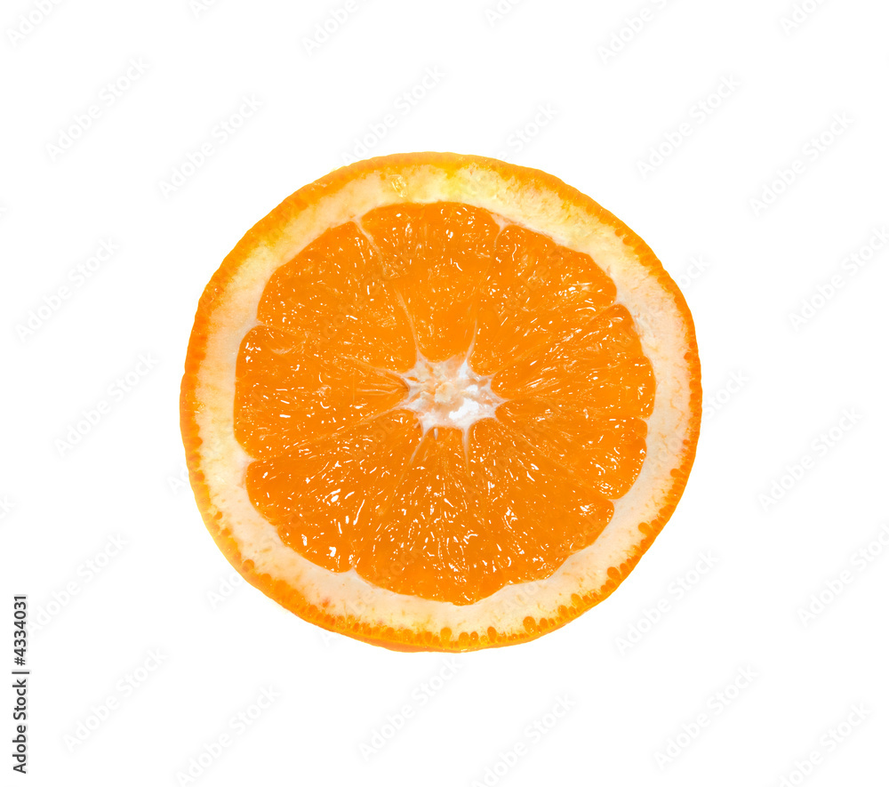Slice of an orange. Slice of an orange.