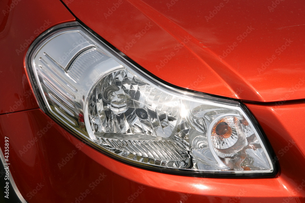 Front headlight of new car