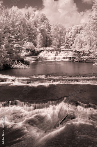 Waterfalls in infrared in sepia tone © Bronwyn Photo