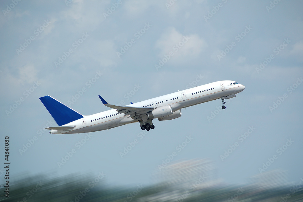 Passenger jet taking off