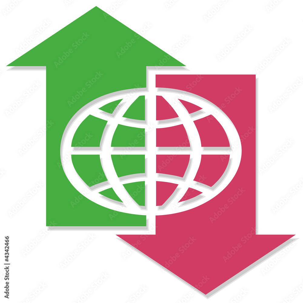 Globe Up Down Arrows