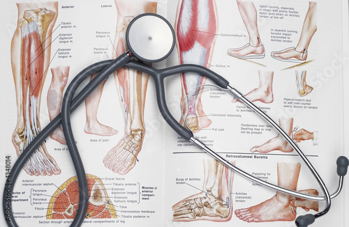 Stethoscope on a medical book