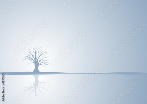 beautiful abstract vector winter tree design