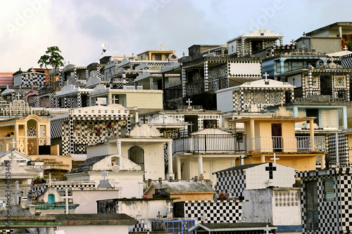 Cimetière de Morne-à-l'Eau en Guadeloupe.