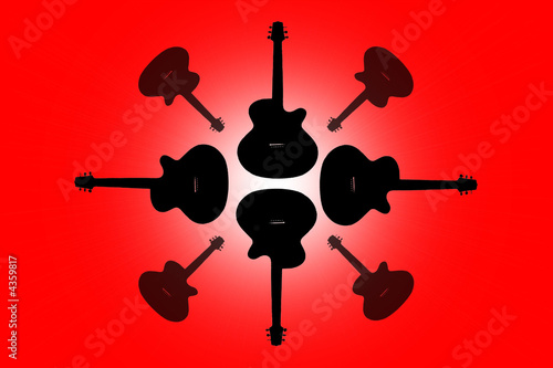 Guitar Circle Red