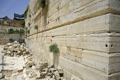 Photo wailing western wall, jerusalem, israel