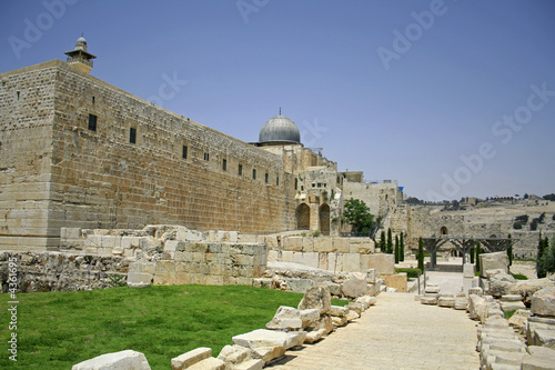 Fotografie, Obraz Kvílení západní a jižní zdi, Jeruzalém, Izrael
