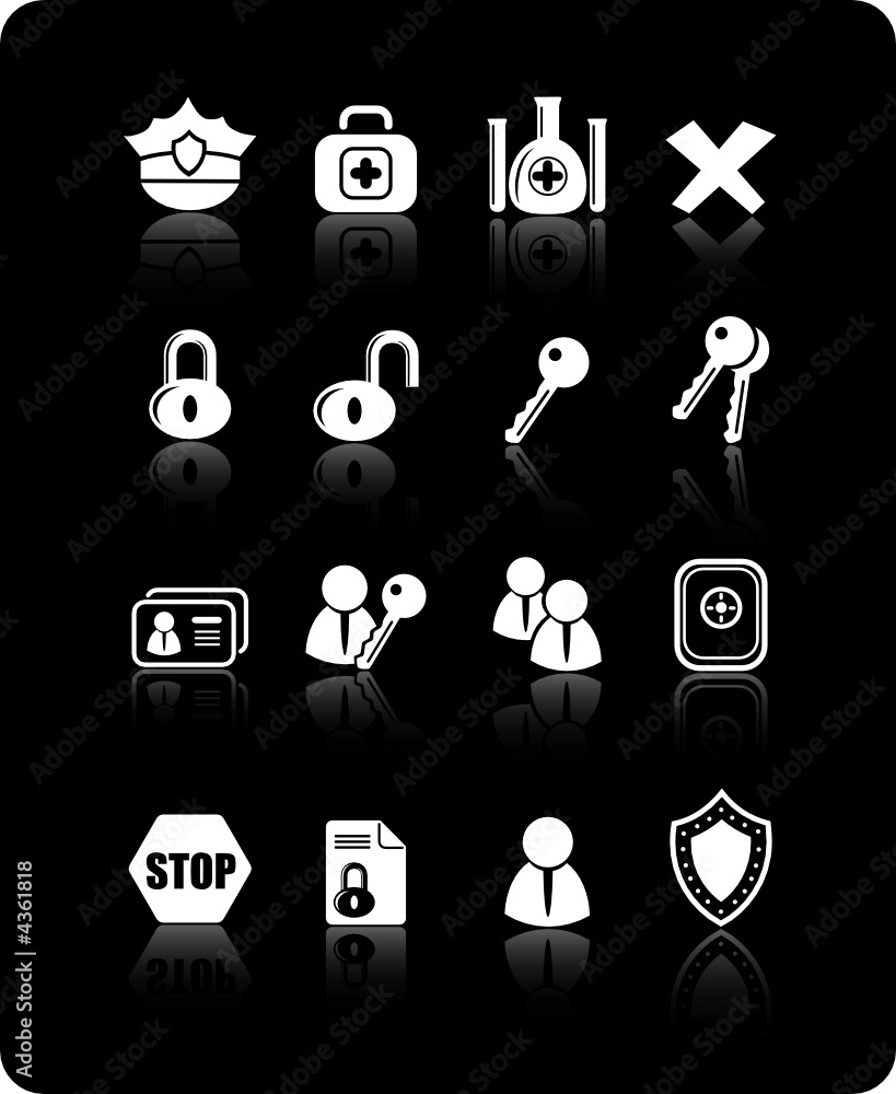 Security and antivirus vector icons