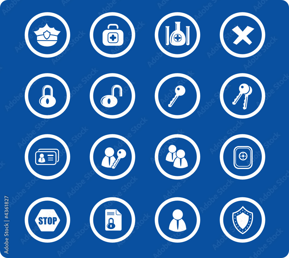 Security and antivirus vector icons