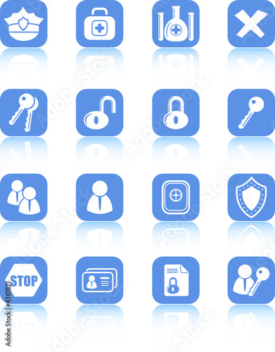 Security and antivirus vector icons