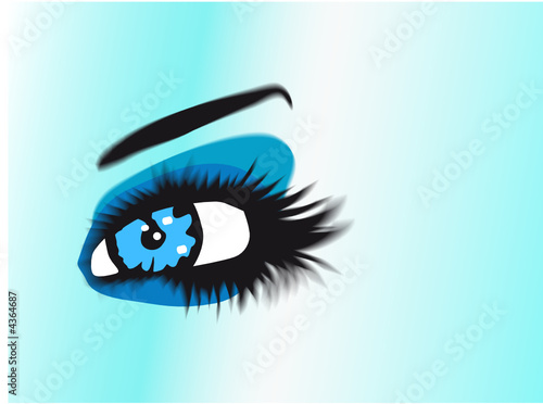 oeil bleu