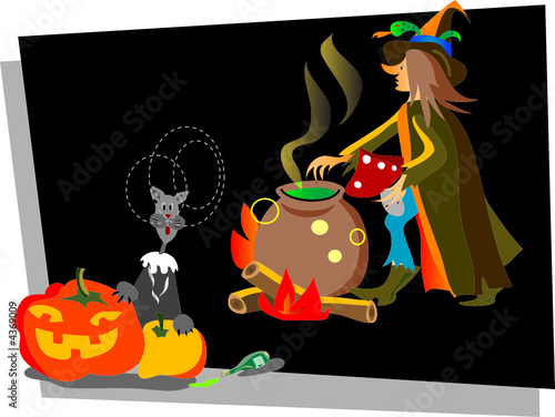 Illustrated post card for October month