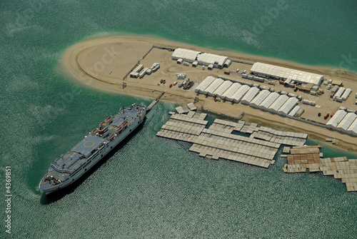 Ship Anchored At A Fork Of The Palm Island