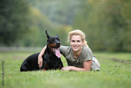 Dog and girl