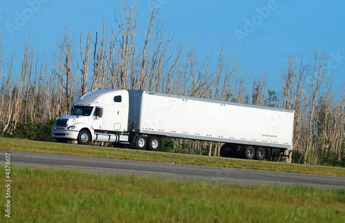 Big rig hauling cargo 