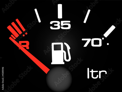Petrol meter.
