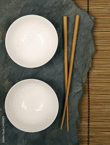 Bowls and chopsticks