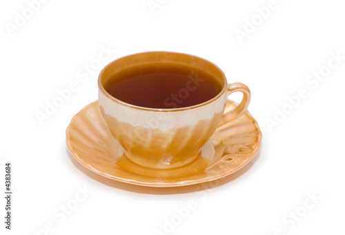 Cup of tea isolated on the white background