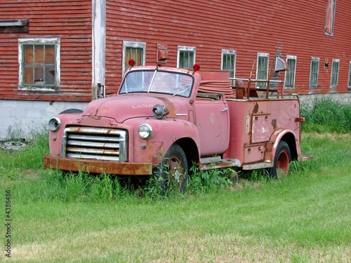 Old Firetruck and Barn