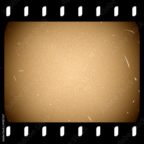 Illustration of scratched 8mm film