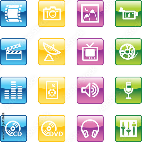 aqua media icons