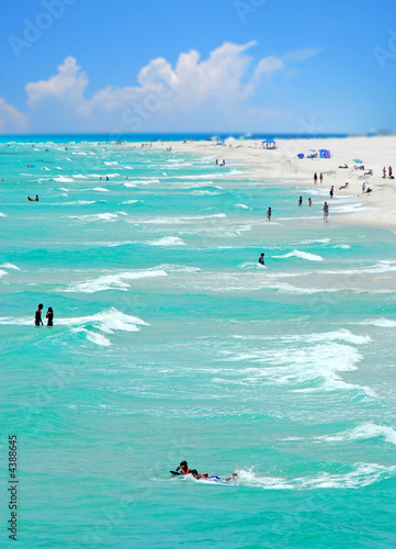 Vacationing Crowd on Beach