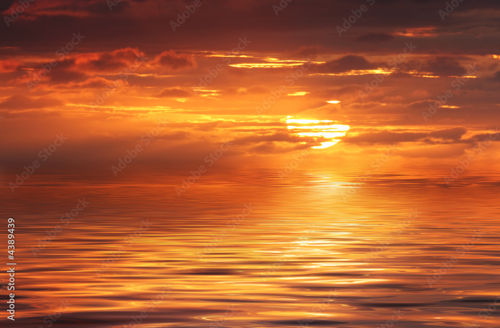 Abstract Ocean and Sunrise