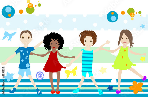 group of kids playing