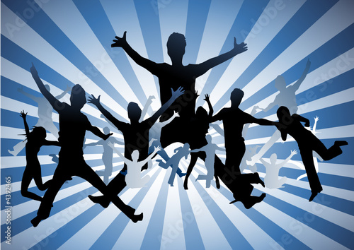 Happy friends having fun