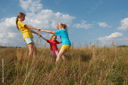 Children on a meadow