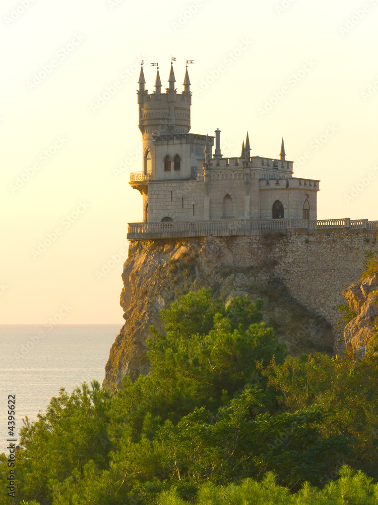 Old castle on cliff