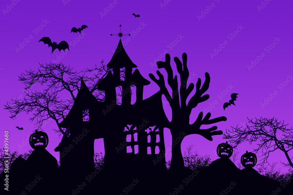 Haunted halloween house