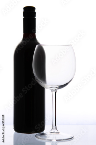 Wine Bottle and Glass