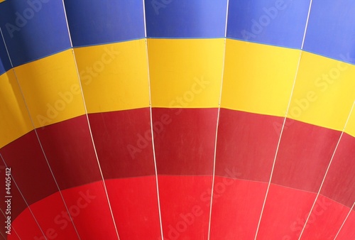 Détail d'une montgolfière colorée