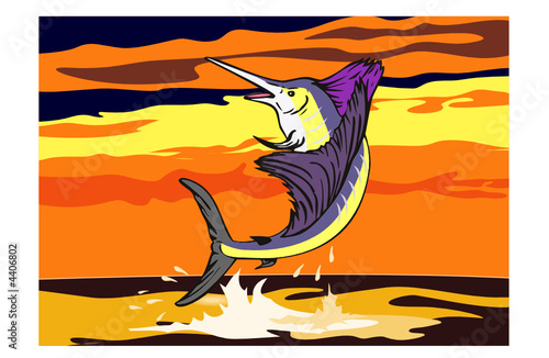 Sailfish jumping