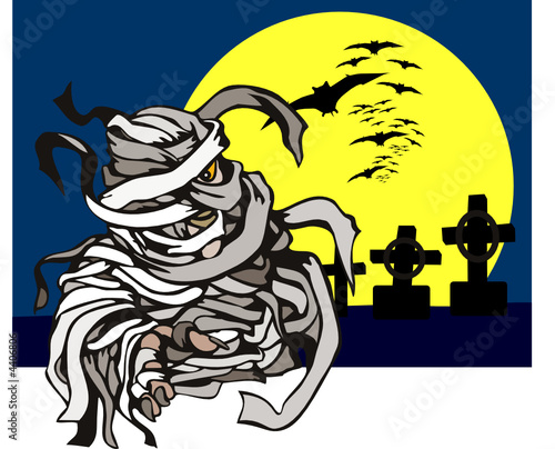 Mummy in a cemetery