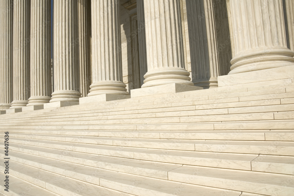 US Supreme Court - Steps and Columns - obrazy, fototapety, plakaty 