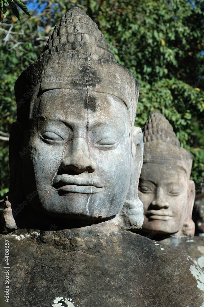 Asura statue at south gate, Siem Reap, Cambodia