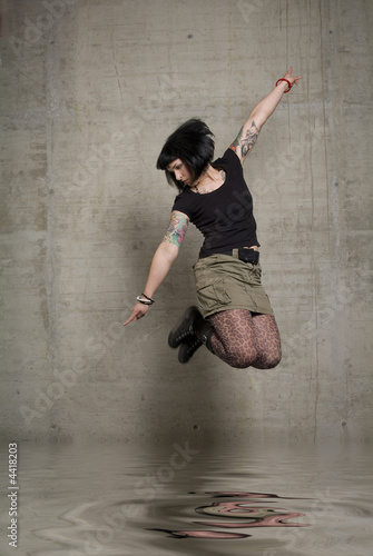 jumping woman photo