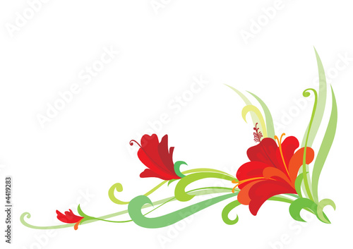 Floral Element (editable vector or jpeg image)