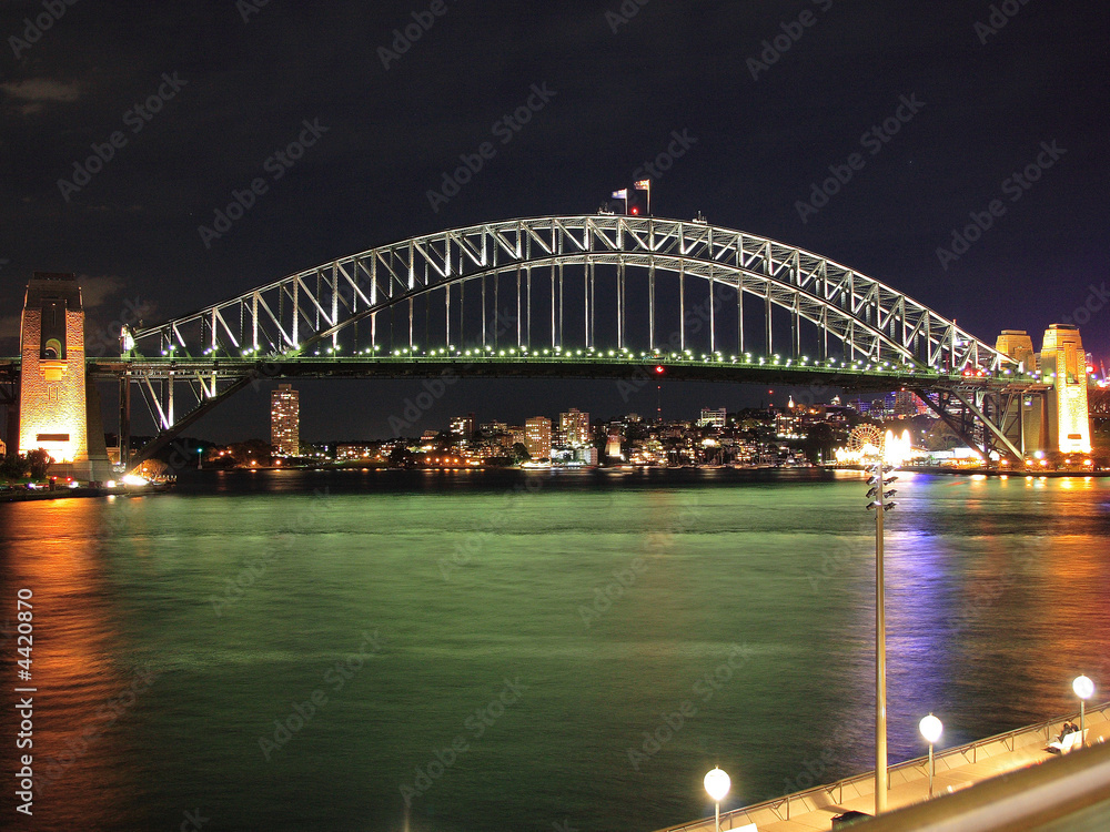 Sydney - Hafen / Harbour bridge at night