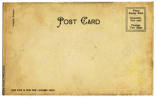 Fototapeta Old Mottled Postcard