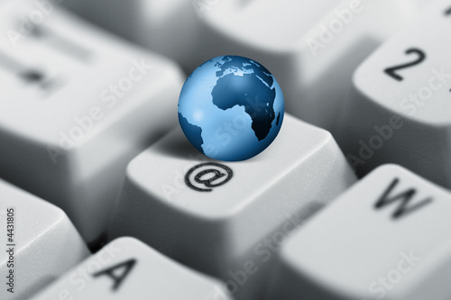 Blue Earth on keyboard
