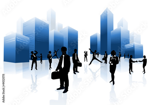 Business team in the city