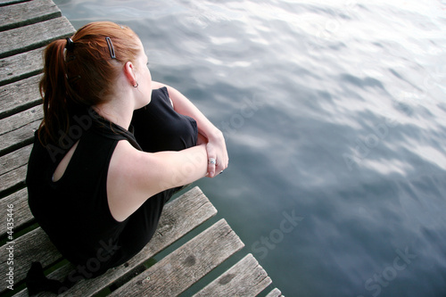 Woman relaxing in coffee break