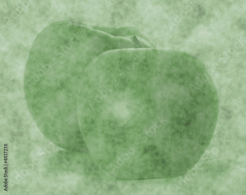 Green aged apple background