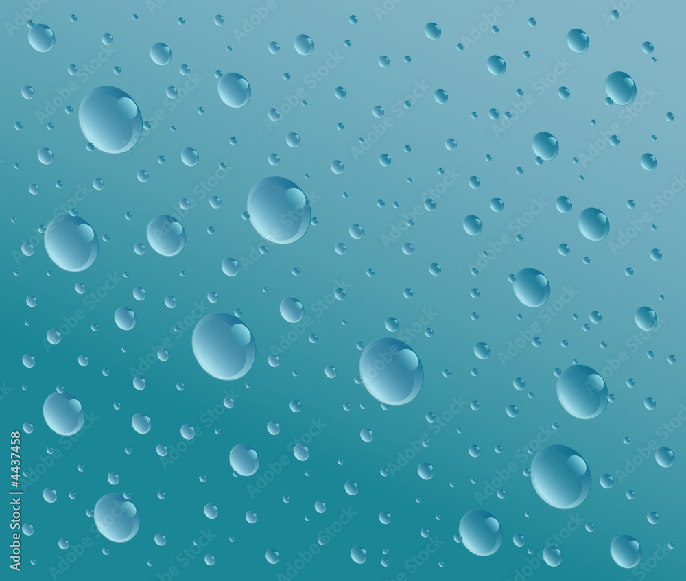 Water drops vector abstract background