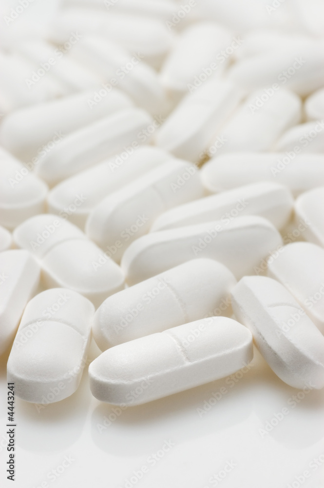 Pills on white background Pills on white background
